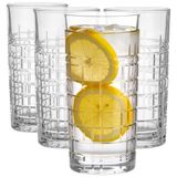 Glasmark KROSNO 1992 drinkglazenset longdrinkglazen 4-delig 320 ml waterglazen sapglazen cocktailglazen sapwaterglas gemalen vaatwasmachinebestendig