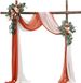 VEVOR Bruiloft Boog Bloemen Set Bruiloft Boog Decoratie met 2x Bloemen 2x Gordijnen Oranje