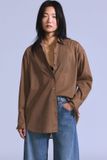 Levi's Chemise tissée à manches longues - Femme - S - Marron / Rain Drum