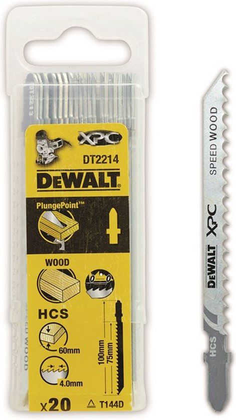 DeWALT DT2214 Decoupeerzaagblad voor Hout - 20 stuks