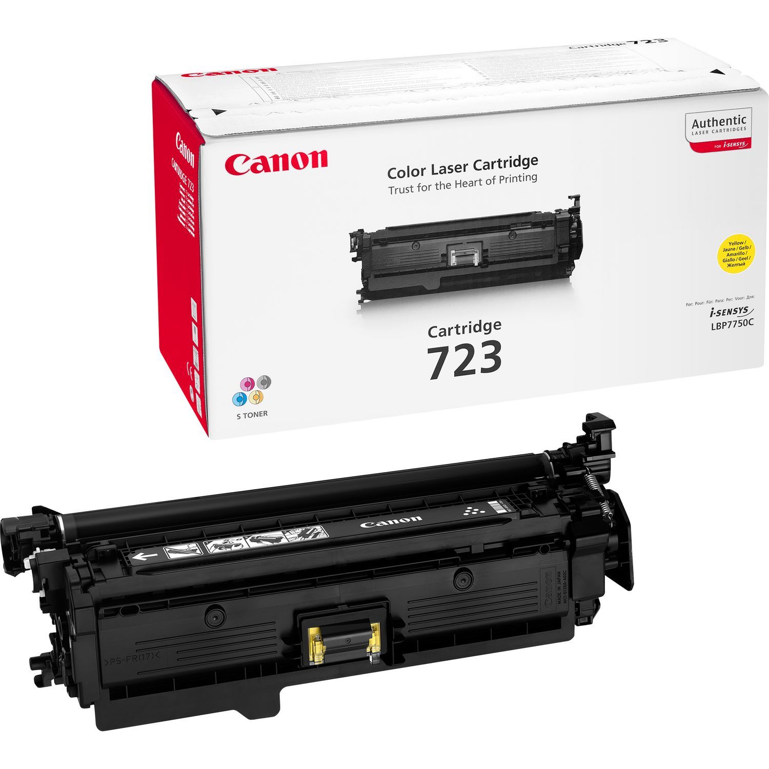Canon 723 Yellow Toner Cartridge - Original - 8500 Pages - i-SENSYS LBP7750Cdn