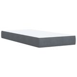 vidaXL Boxspringbed met matras, fluweel, donkergrijs, 100x200 cm