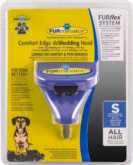 Furminator Furflex Deshedding Tool for Dogs - Small - Dark Blue