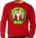 Bellatio Decorations Shoppartners Bv Foute Kersttrui / sweater - oud en nieuw / nieuwjaar trui - happy new beer / bier - rood voor heren - kerstkleding / kerst outfit L