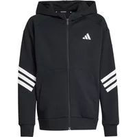 Adidas Future Icons 3 Stripes Sweatshirt Met Rits Zwart 13-14 Years Jongen