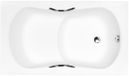Badland ARIA REHAB ligbad 120 x 70 cm wit met styropor ombouw met handgrepen