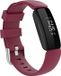 By Qubix - Compatible Fitbit bandje - Geschikt voor Fitbit Inspire 2 & Ace 3 - Sportbandje met gesp - Maat: Small - Bordeaux