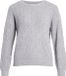 VILA Vilassia O-Neck L/S Cabel Knit Top -Noos Dames Gebreide Trui S Lichtgrijs Melange