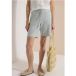 Shorts jambe large en seersucker