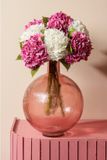 Mica Decorations Firenza Fles Vaas - H42 x Ø34 cm - Gerecycled Glas - Lichtroze