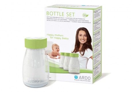 Ardo Bottle Set zuigfles 150 ml - 3 stuks - Groen/Transparant