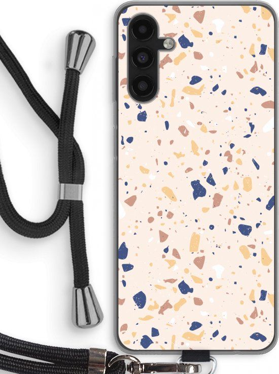Case Company® - Samsung Galaxy A04s Case with Cord - Terrazzo N°23 - Black Cord - Back Cover