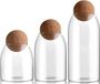 Unyqoos® Set van 3 glazen voorraadpotten