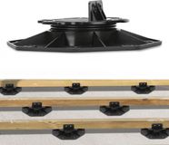 Merkloos 50x Terrasdragers verstelbaar - 18-30 mm - Vlonderdrager - Zwart