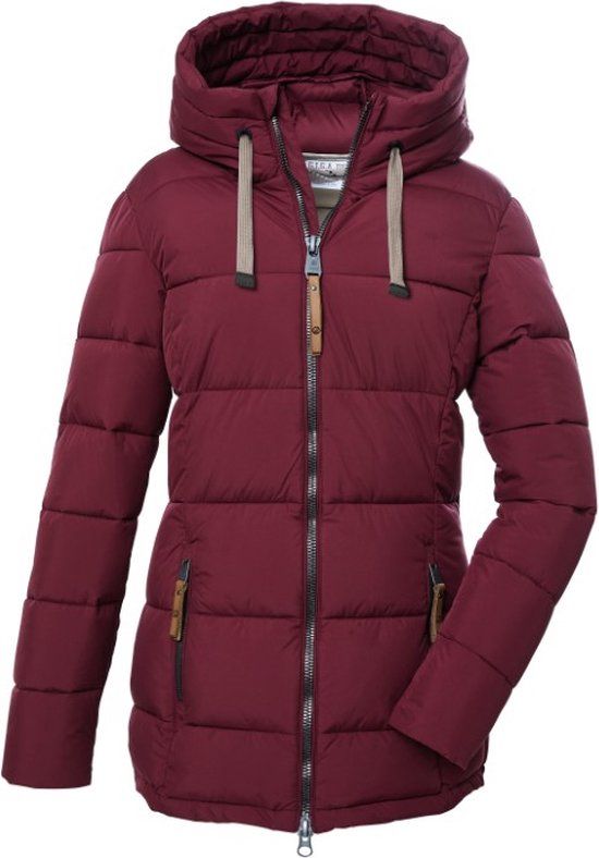 Killtec Women's Padded Winter Jacket - Dark Red - Size 46 - 39835