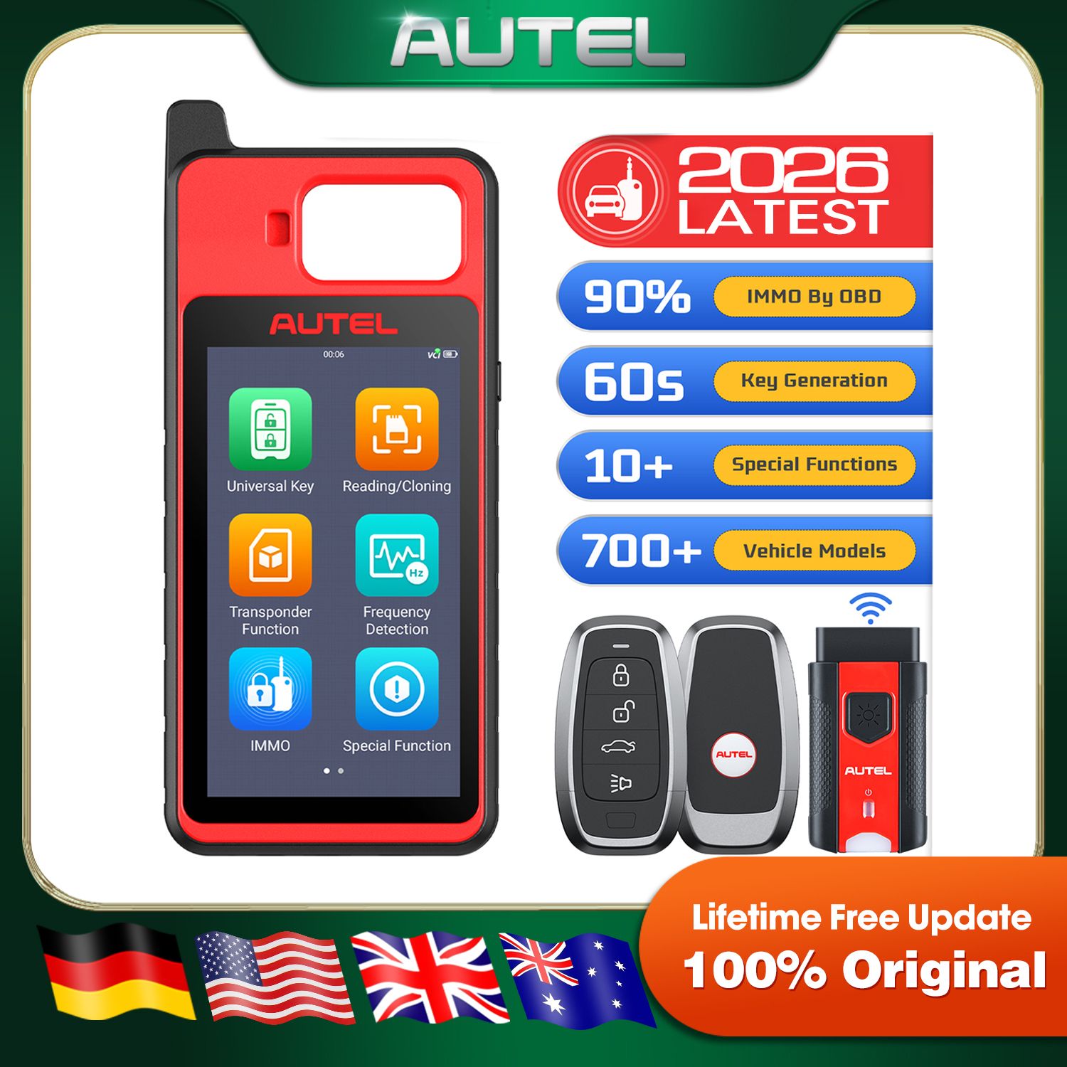 Autel MaxiIM KM100 KM100X Sleutelhanger Programmering Startonderbreker Tool