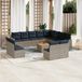 Prolenta Maison Exclusive - Tuinset voor in de tuin, 13-delig, met kussens, grijs, van polyrotan