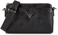 GUESS Cresidia II Mini Xbody Top Zip Bag Black Logo zwart