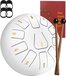 Nuvance Handpan - Incl. Lesboek, Vingerdrums en Opbergtas - Tongue Drum - Handpan Drum - Steel Tongue Drum - Wit