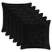 vidaXL - Kussensloop - 6 stuks - Zwart - 30 x 30 cm - Nep Konijnenbont