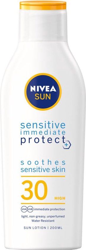 NIVEA SUN Sensitive Immediate Protect Zonnemelk SPF 30 - 200ml