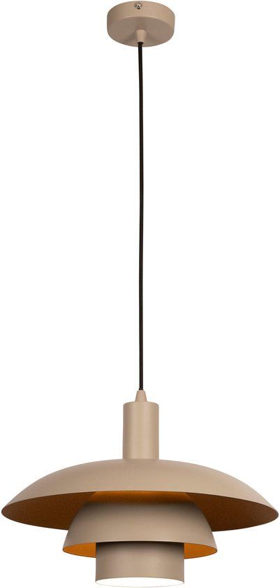 Lucide BRUNO - Hanglamp - Ø 38 cm - 1xE27 - Taupe
