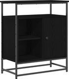 vidaXL Dressoir Zwart Eiken 69 x 35 x 80 cm