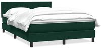 vidaXL Boxspringbed met matras, fluweel, donkergroen, 160x220 cm