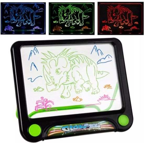 Magic Drawing Pad - LED Tekenpen - Zwart/Wit/Groen - Voor Kinderen