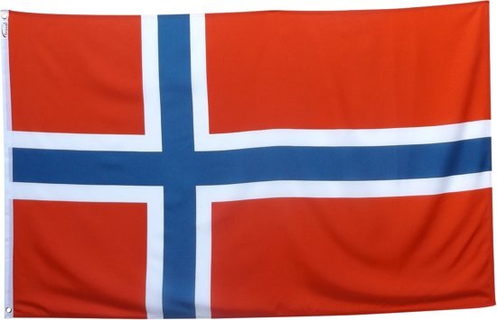 Trasal - vlag Noorwegen - noorse vlag - 150x90cm