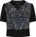 Faina Jumper Zwart Glitter Ronde Hals Korte Mouw Jersey Regular Fit Vrouwen XS/S