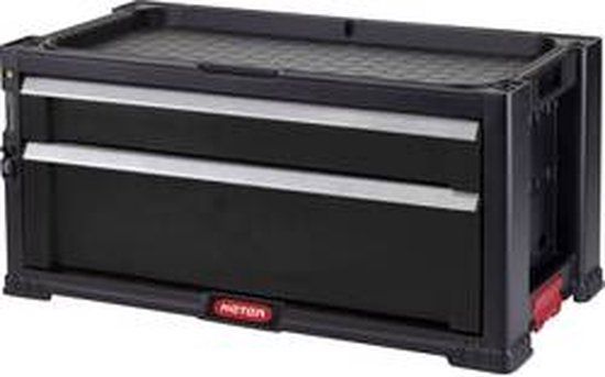 Keter Module Ladekast 2 lades - Zwart - 56,2x28,9x26,2cm