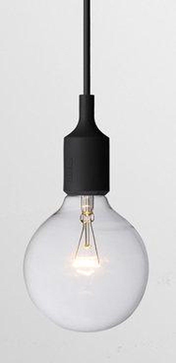 Groenovatie Fitting Hanglamp - E27 - Ø5x8cm - Zwart - Siliconen