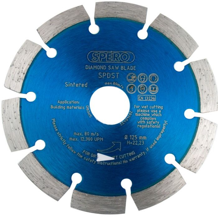 Spero SDB155S Steen Diamantzaagblad 115mm asgat 22,23mm
