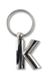 IF Metalen gepersonaliseerde alfabet letters K sleutelhanger, 7 cm, zilver