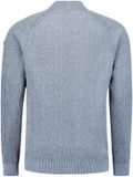 No Excess Chenille melange trui met halve rits en raglanmouwen
