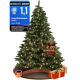 Casaria Premium sapin de Noël artificiel XL 220cm avec guirlande lumineuse
