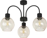 ZEFIR Plafondlamp, noir, avec abat-jour transparent, ZEFIR 13-292