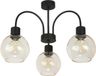 ZEFIR Plafondlamp, noir, avec abat-jour transparent, ZEFIR 13-292