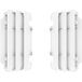 POLISPORT 8472500003 Radiatorroosterset van robuust en duurzaam polypropyleen zonder hardware, compatibel met Kawasaki motorfietsen in de kleur wit