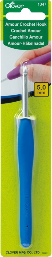 Clover Amour haaknaald 5mm donkerblauw