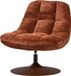 WOOOD Elvi Draaifauteuil - Chenille Structuur - Roestbruin