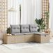 Maison Exclusive - Ensemble de jardin pour 4 personnes, beige, en polyrotin