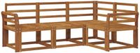 vidaXL Hoek loungeset Naturel Massief Acacia Hout