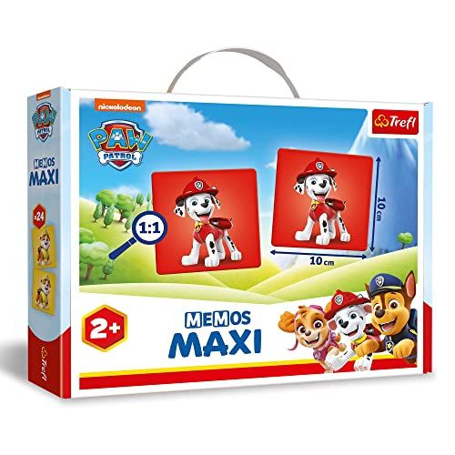 Trefl - Memo's Maxi Psi Patrol – fotospel voor de kleinsten, piratenvinders, klassieke geheugenset met bonaters Paw Patrol voor kinderen vanaf 2 jaar
