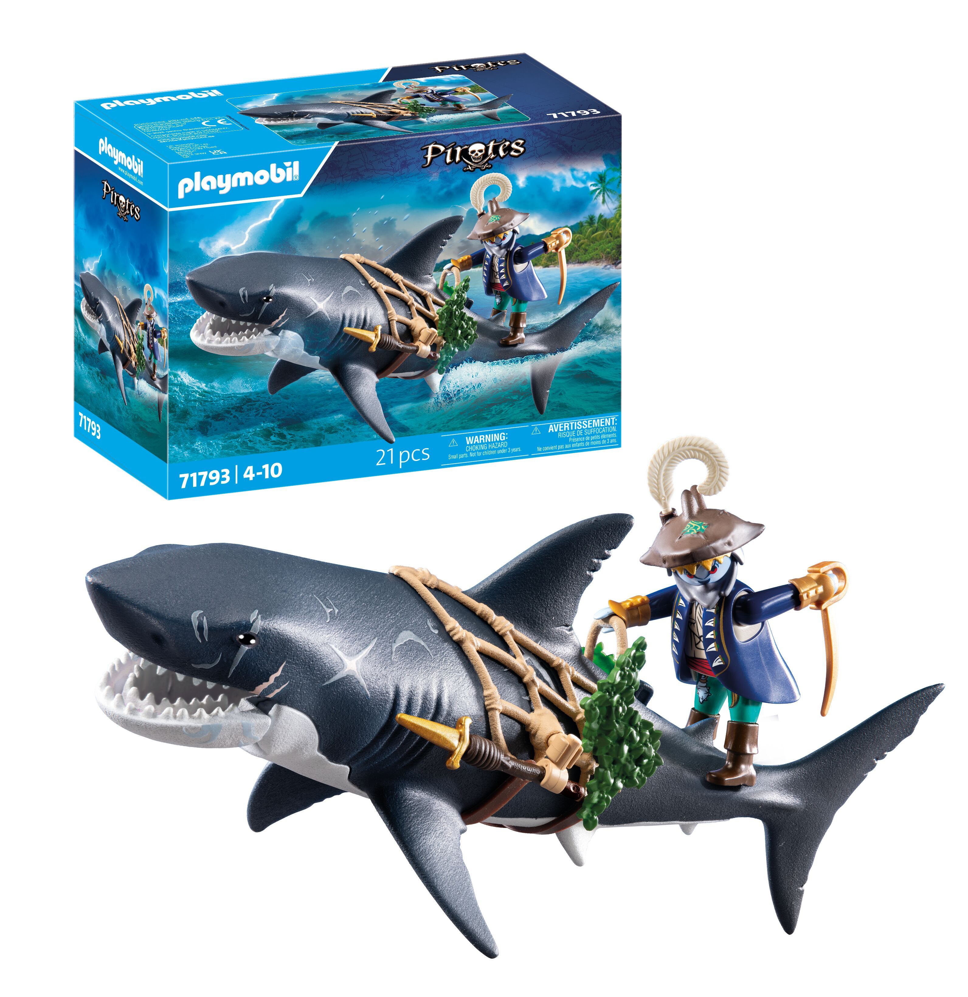 PLAYMOBIL Pirates Reuzenhaai met piraat 71793