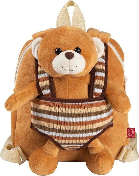 Perletti Reversible Backpack Benji Bear 1.6 Liter Bruin