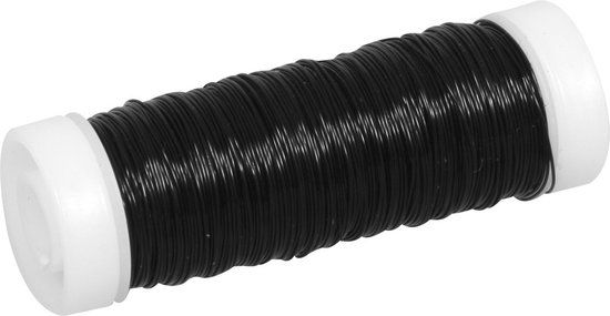 Rayher Sieraden maken draad - zwart - 0.3 mm dik - 50 meter snoer