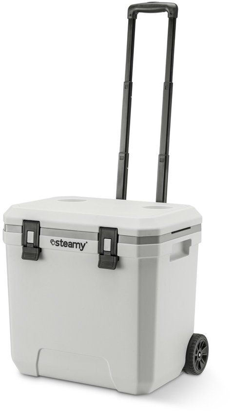 Steamy Marine 36L Cooler Box on Wheels - White