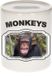 Shoppartners Bv Dierenliefhebber chimpansee spaarpot 9 cm jongens en meisjes - keramiek - Cadeau spaarpotten apenliefhebber